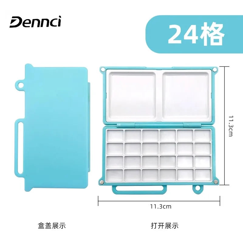 Empty Folding Watercolor Paint Boxes Artist Portable Travel with Bucket acuarela Dispenser palette Art Supplies - Sun Studio