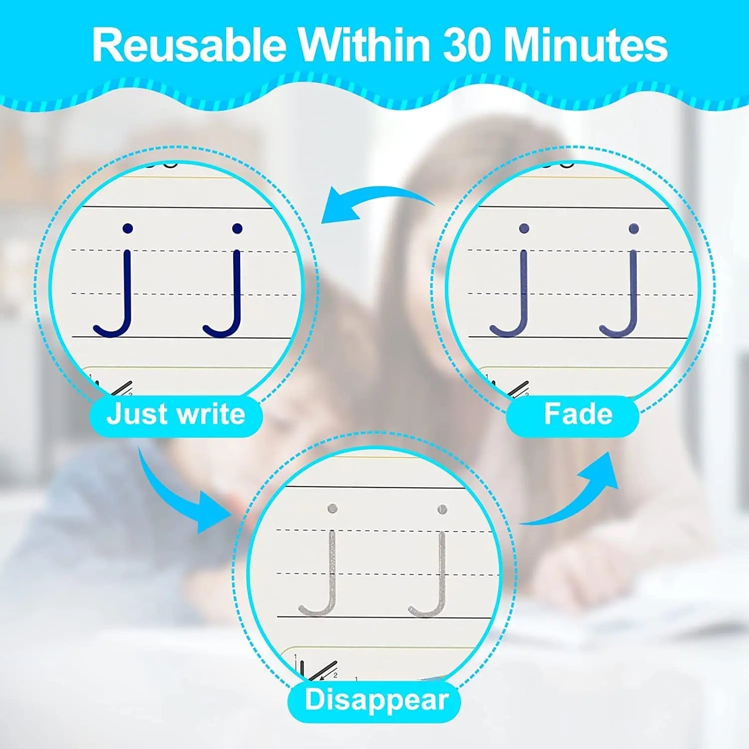 3D Calligraphy Copybook Reusable Learning Math English Book Drawing Numbers Education for Kids Letter Practice Toy Gifts - Sun Studio