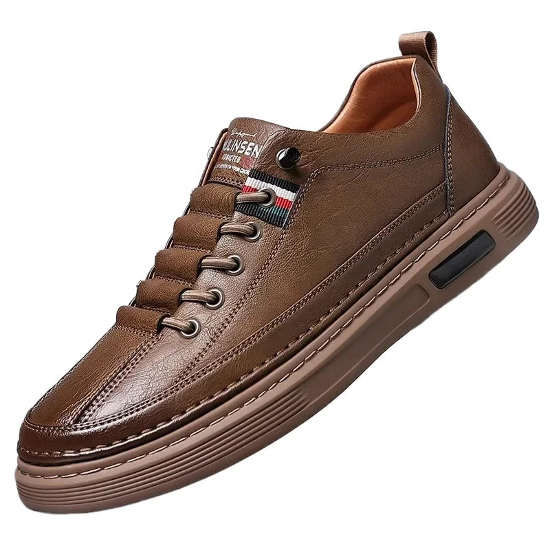 New Leather Shoes for Men Non-slip Sports Fashion Comfortable Sneakers Male Flat Slip-on Casual Brand Men's Casual - Sun Studio