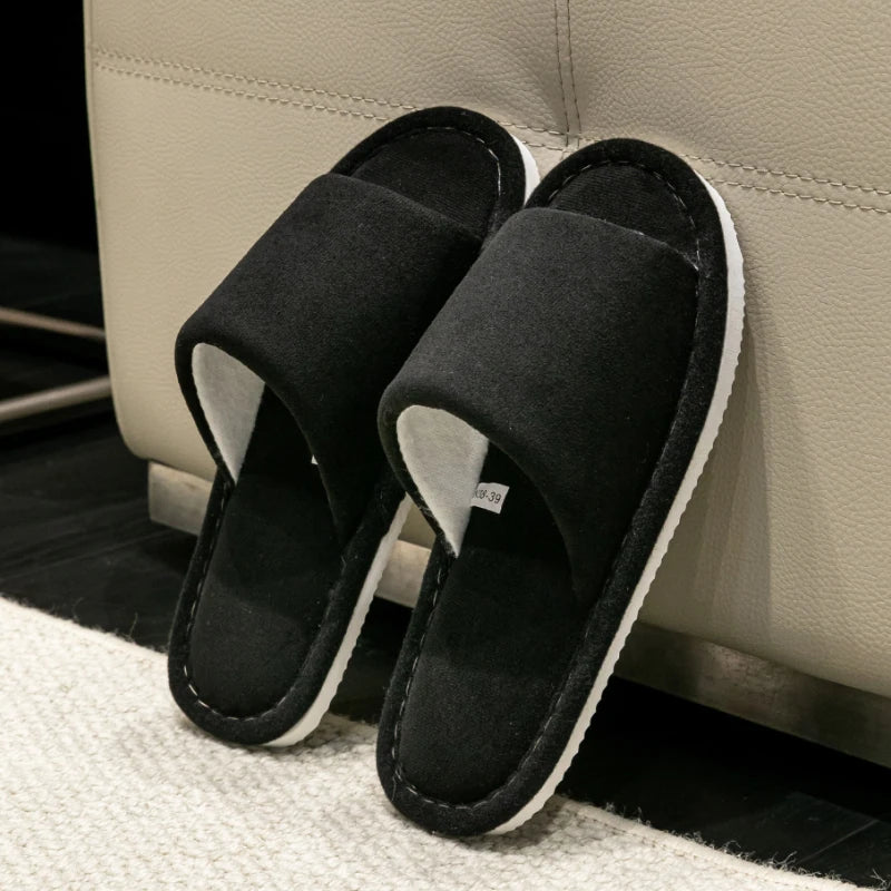 New Men'S Indoor Open Toe  Slippers high quality soft comfortable Home Shoes Indoor Anti-Skid Slippers bedroom No noise - Sun Studio