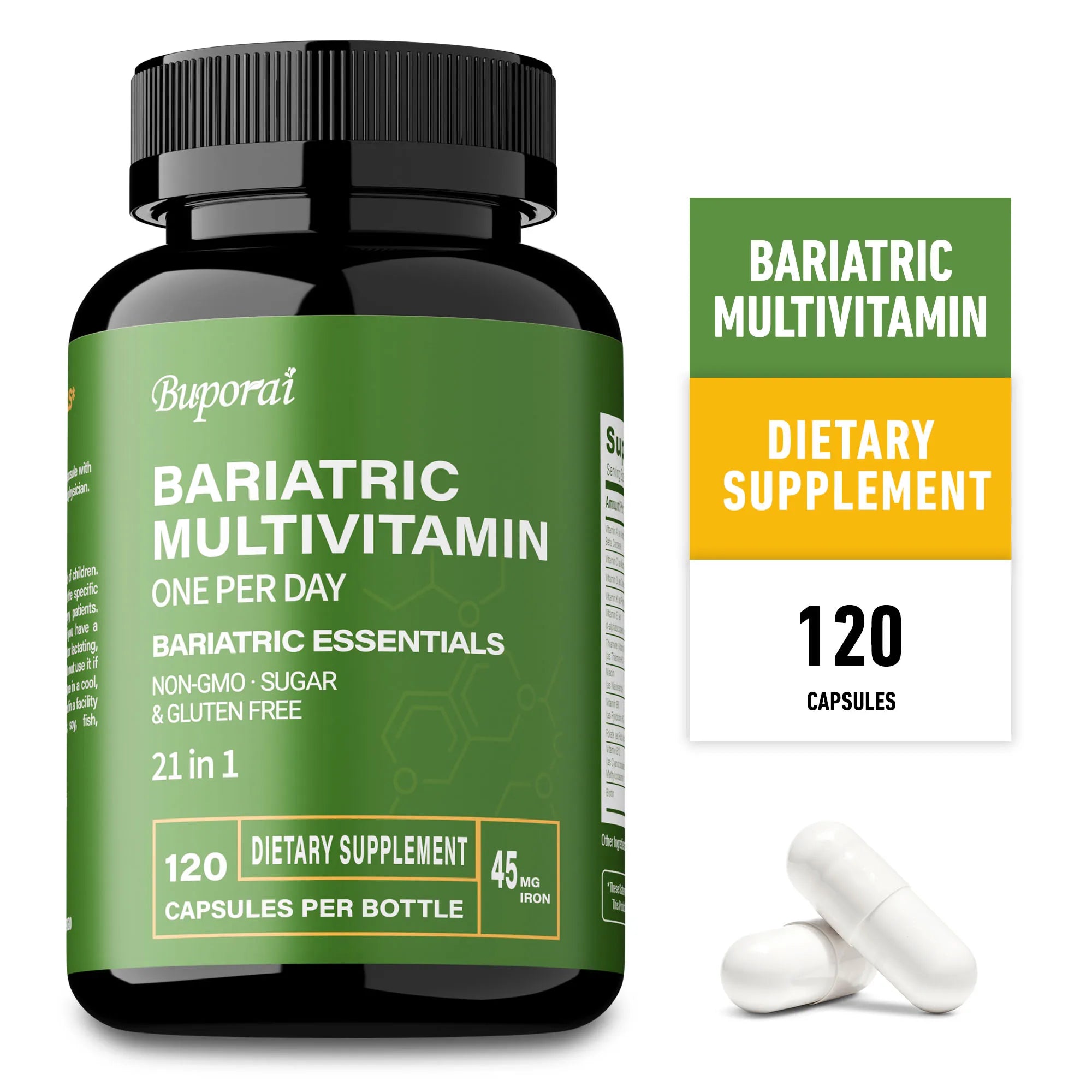 Bariatric Multivitamin Supplement - Helps Improve Joint Flexibility, Maintaining Energy Levels, Promote Bone and Overall Health - Sun Studio