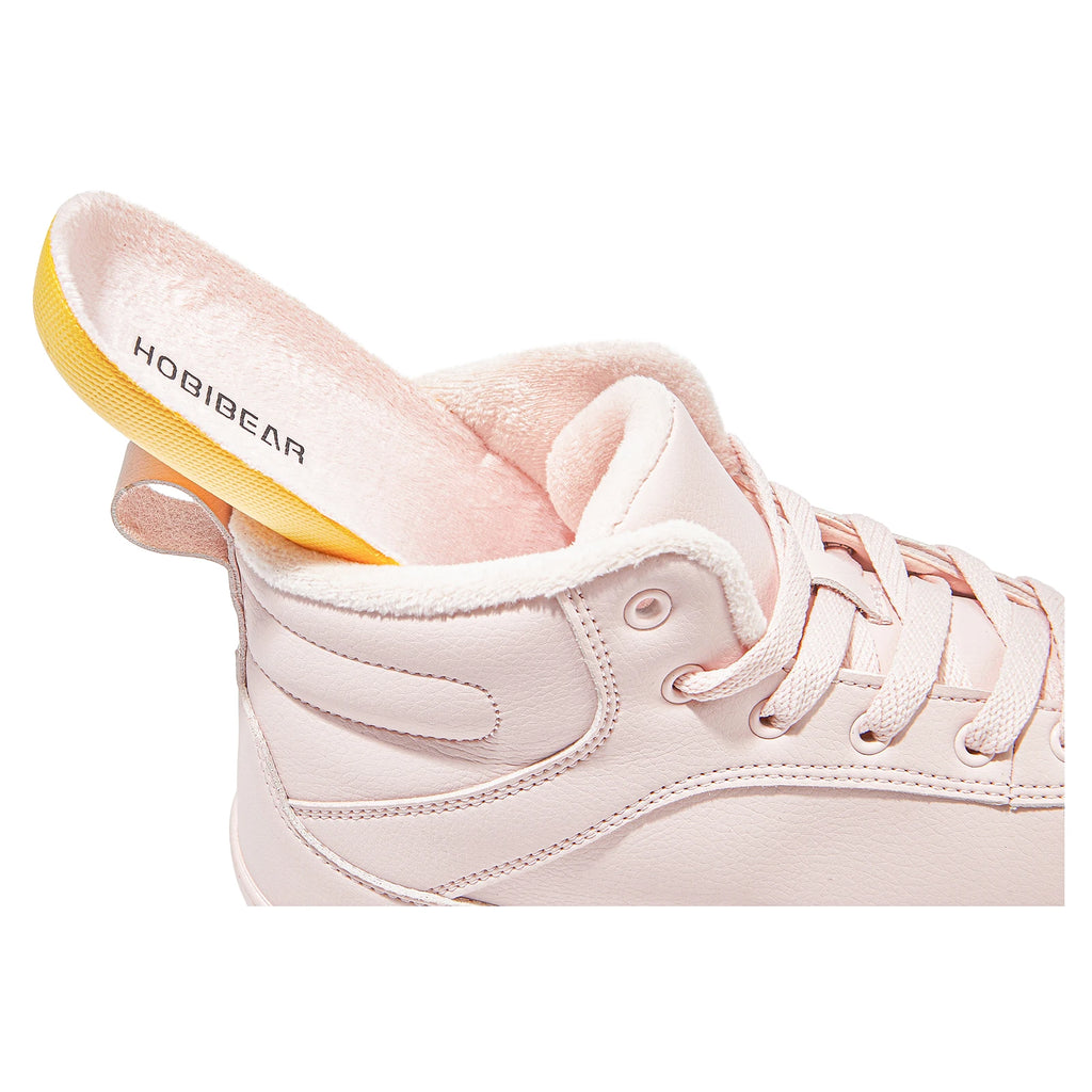 HOBIBEAR Unisex Winter Barefoot Shoes Womens Men Wide Toe Box Faux Fur Lined Ankle Sneakers Artificial Leather Lace Up Shoes - Sun Studio