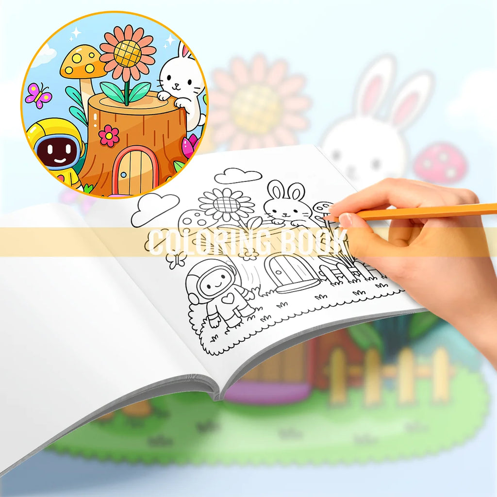 TINY GARDENS CUTE COMFY Patterns Coloring Book for Adults And Teens Cute Drawing Book Perfect Gift for Party and Birthday - Sun Studio