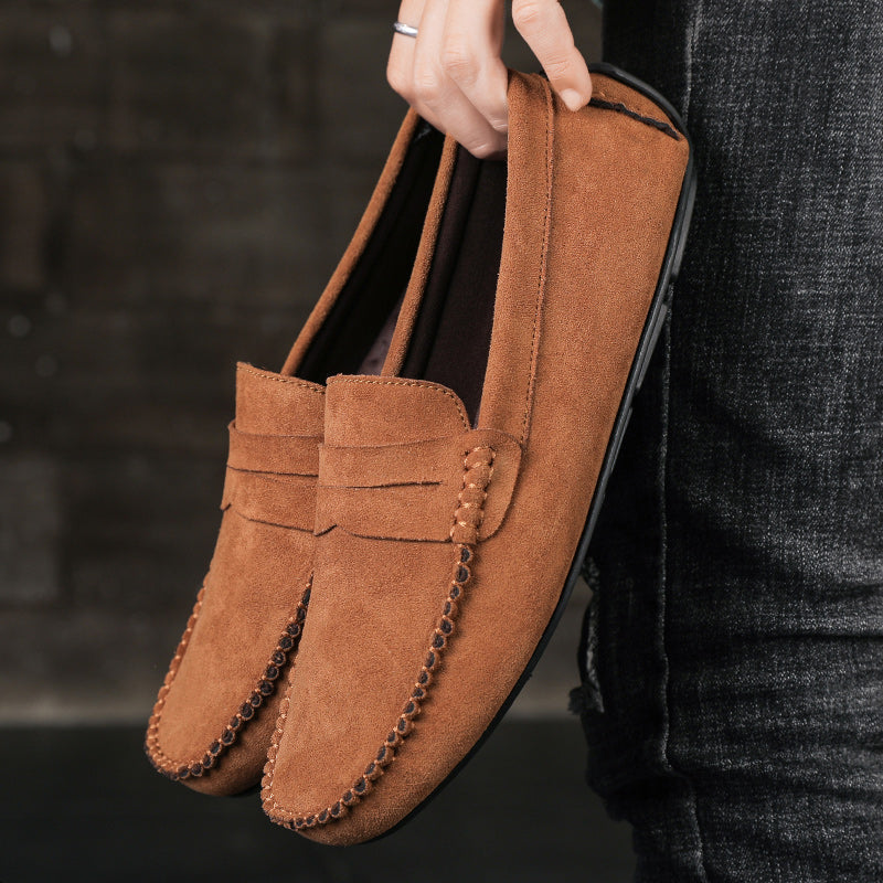 Trend Suede Men Casual Shoes Breathable Comfort Slip-on Mens Driving Shoes Fashion Men Lazy Shoes Luxury Brand Loafers Moccasins