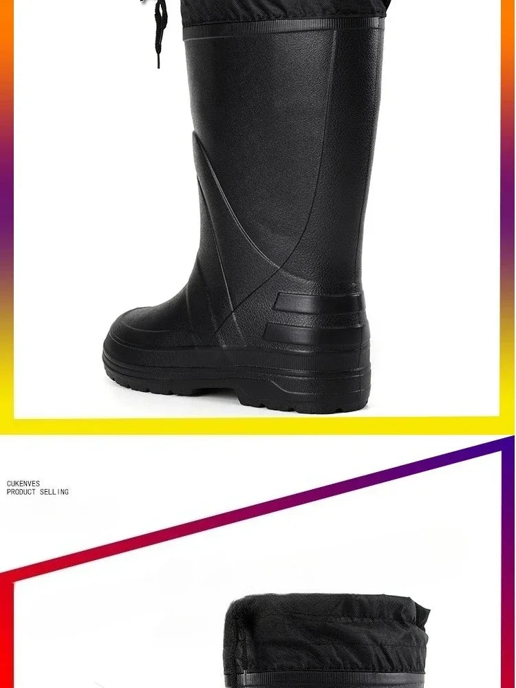 2025 New Men Rain Boots High Quality EVA Waterproof Shoes Men Platform Snow Boots Outdoor Non-slip Fishing Shoes Men Rain Shoes - Sun Studio