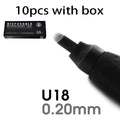 10/50Pcs Disposable Microblading Pen 0.15/0.18mm 18U Sterilized Permanent Makeup Eyebrow Tattoo Pen with U Blades - Sun Studio