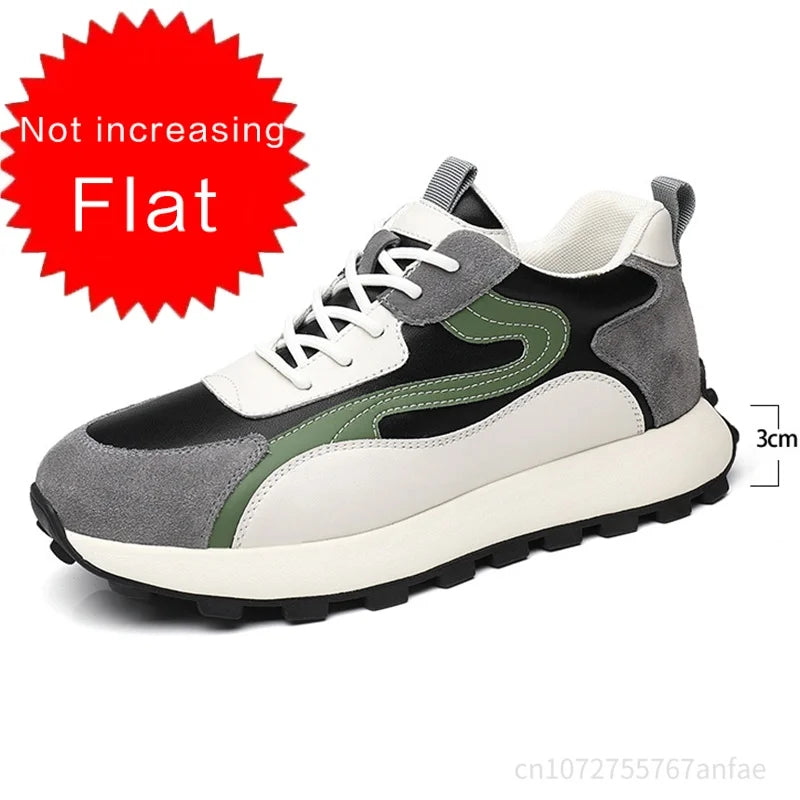 High Quality Flat/6/8 Cm Men Elevator Sneakers Summer Casual Trainers Height Increase Shoes Mesh Student Running Men Lift Shoes - Sun Studio