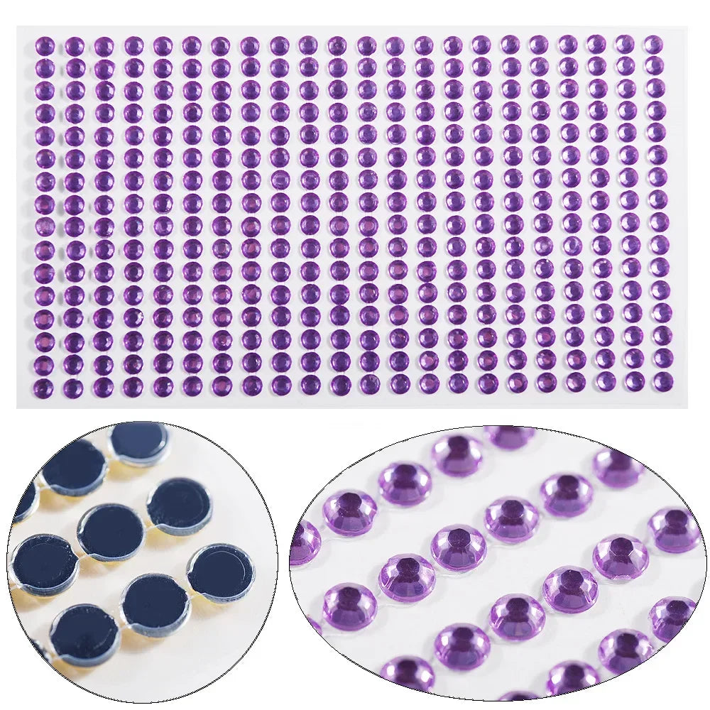 Face Decorations Rhinestone Stickers for Music Festival Halloween Party Mobile Crystal Sticker Women Girls DIY Diamond Stickers