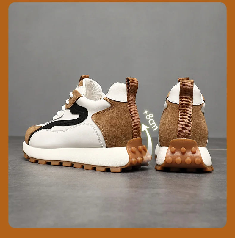 High Quality Flat/6/8 Cm Men Elevator Sneakers Summer Casual Trainers Height Increase Shoes Mesh Student Running Men Lift Shoes - Sun Studio