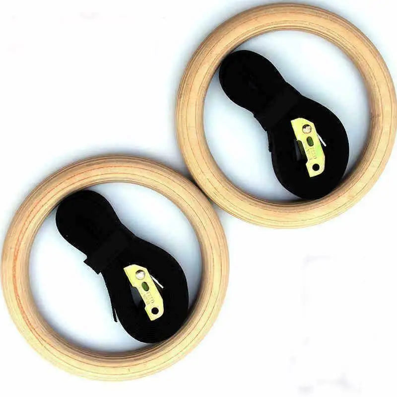 Birch Fitness Rings High Load-Bearing Adjustable Home Gymnastics Exercise Equipment Stamping Pull up Rings Wooden - Sun Studio