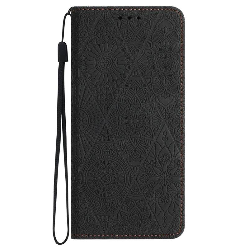 For Xiomi Redmi 9 9A 9T Case Mandala Totem Pattern Leather Flip Magnet Case for Etui Xiaomi Redmi 9 9T 9A 9C NFC 9AT Phone Cover - Sun Studio