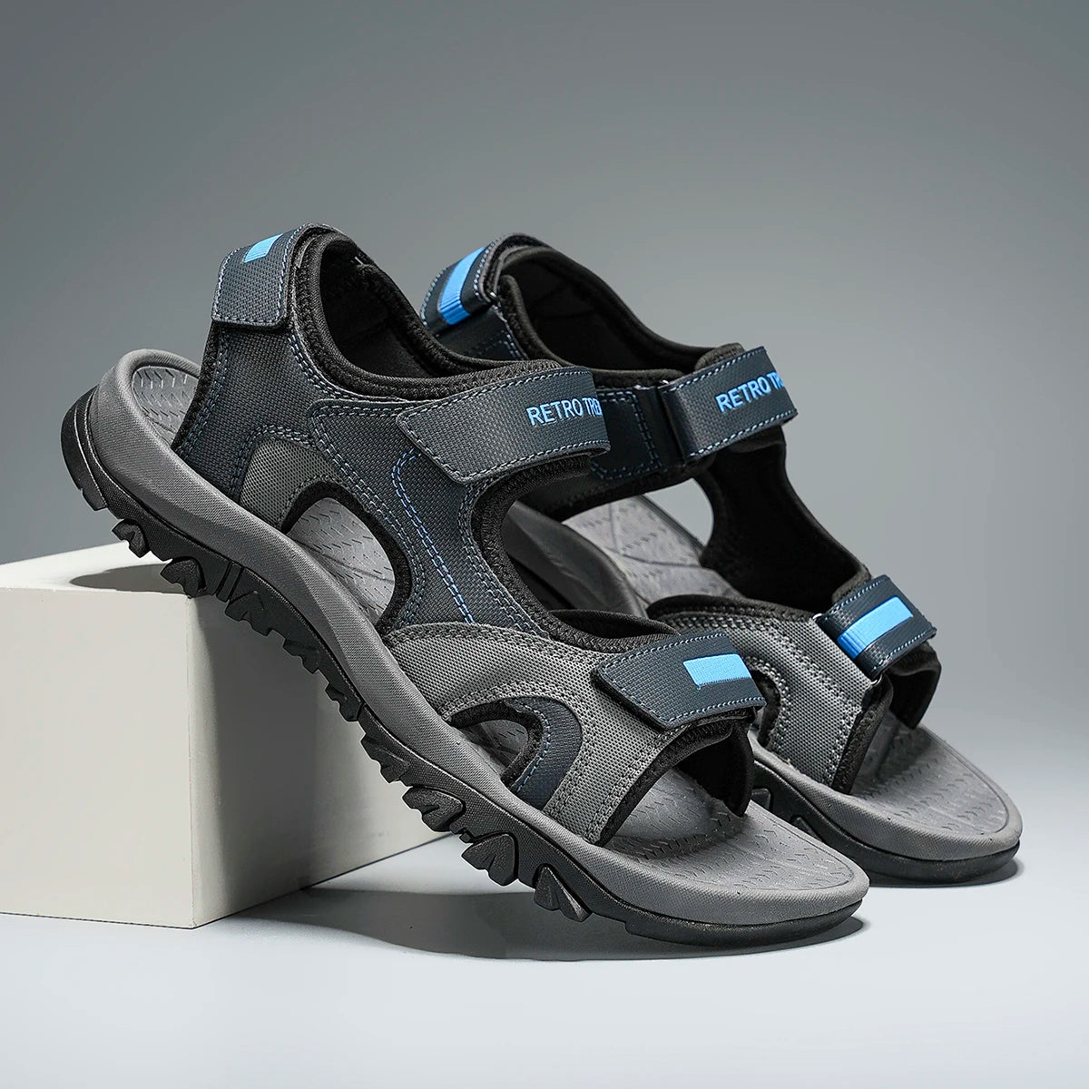 Summer New Sandals Men's Water Beach Breathable Quick Drying Shoes Comfortable Flat Bottom Non slip Sandals Driving Shoes - Sun Studio