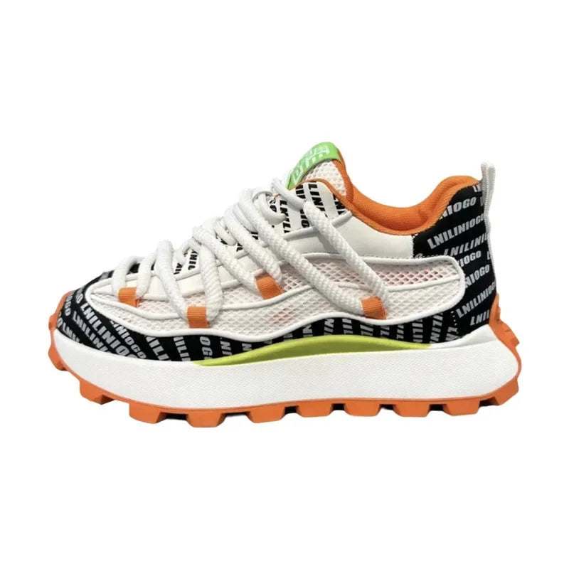 Spring and Autumn New Men's Shoes Thick soled Height Increasing Casual Shoes Comfortable and Breathable Running Sports Shoes - Sun Studio