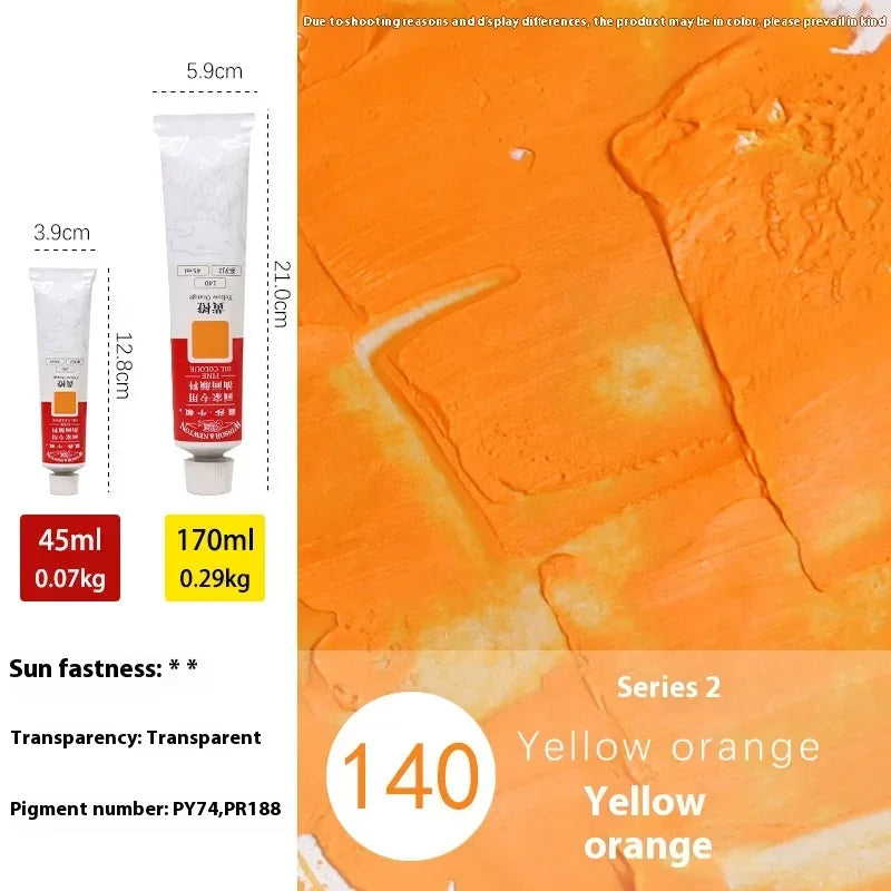 45ml Oil Paint Transparent Tube Fast Drying White Gold Silver Professional Color Painting Supplies For Artists Student Beginners