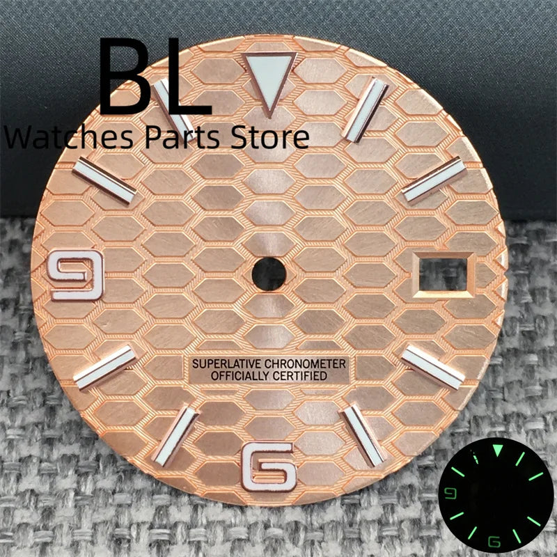 BLIGER 36mm40mm High Quality Silver BLand-DwelweMen's Watch Case For NH35 Movement Watch Parts Sapphire Glass 10BAR Watches Box