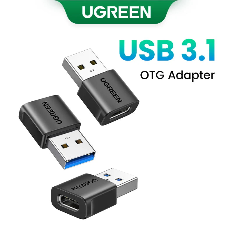 UGREEN USB 3.1 Type C OTG Adapter USB A Male to USB C Female Cable Converters For Macbook Samsung S10 Huawei USB To Type-c OTG - Sun Studio