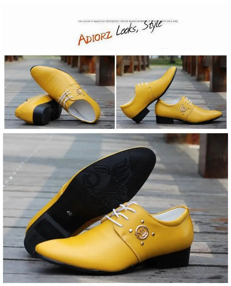 Summer Leather Shoes for Men Male Leather Fashion Business Luxury Colorful Party Dress Shoes Loafers 남성구두 Sapatos Masculinos - Sun Studio
