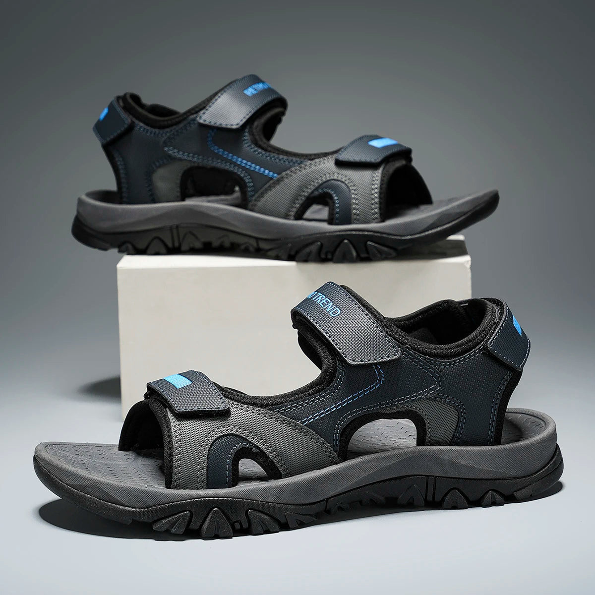 Summer New Sandals Men's Water Beach Breathable Quick Drying Shoes Comfortable Flat Bottom Non slip Sandals Driving Shoes - Sun Studio