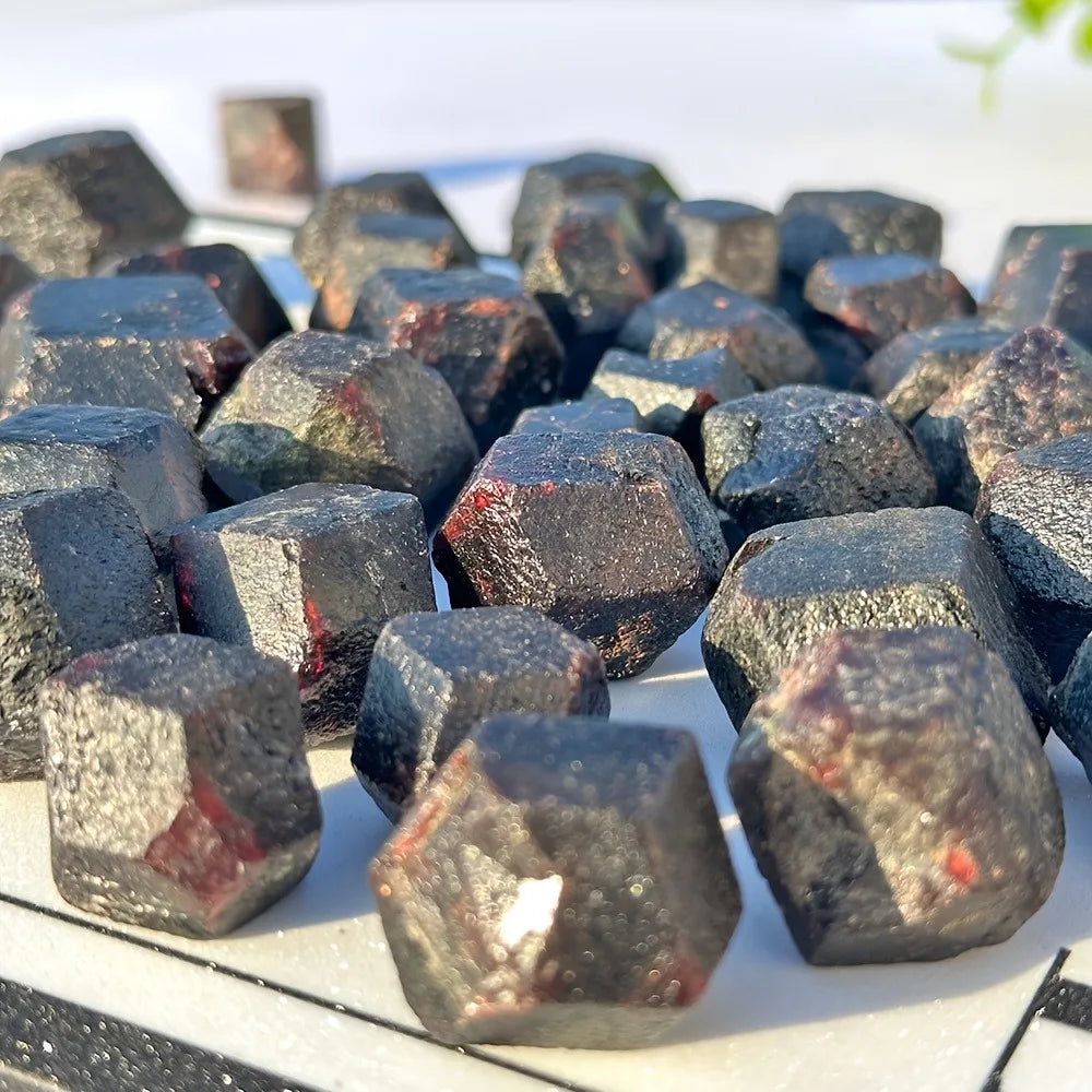 Natural Red Garnet Rough Original Gemstone Lot Mineral Raw Stones Specimen Healing Minerals Spiritual Gift for Home Decor - Sun Studio