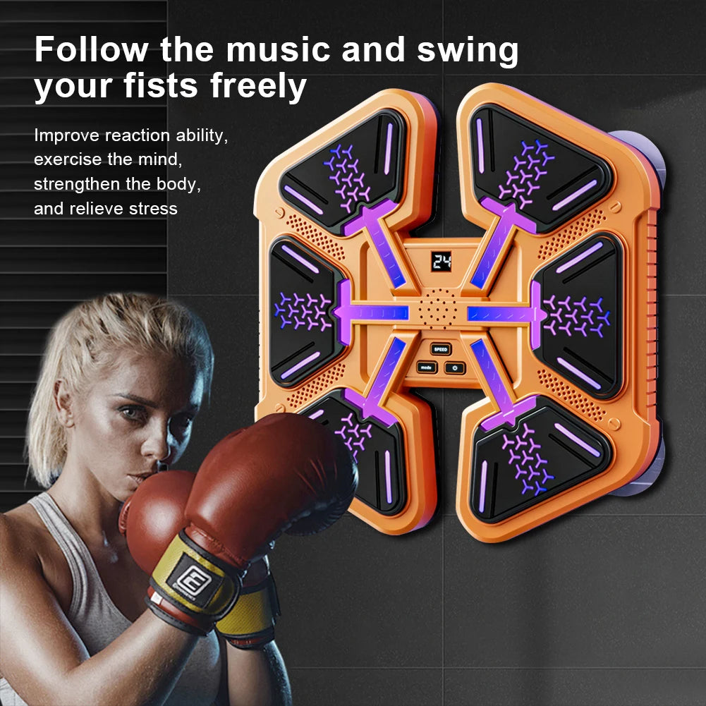 Music Boxing Machine Wall-Mounted Smart Bluetooth-Compatible Punching Equipment Boxing Training Machines For Adults Kids - Sun Studio