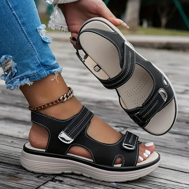 Summer Wedge Sandals for Women 2025 New Fashion Non Slip Beach Shoes Woman Lightweight Casual Platform Plus Size Sandals Women - Sun Studio