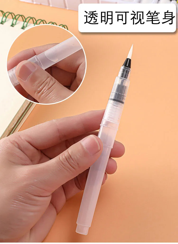3/7pcs Watercolor Brush Set Soft Water Coloring Pen Paint Brushes For Beginner Art Drawing  Painting - Sun Studio