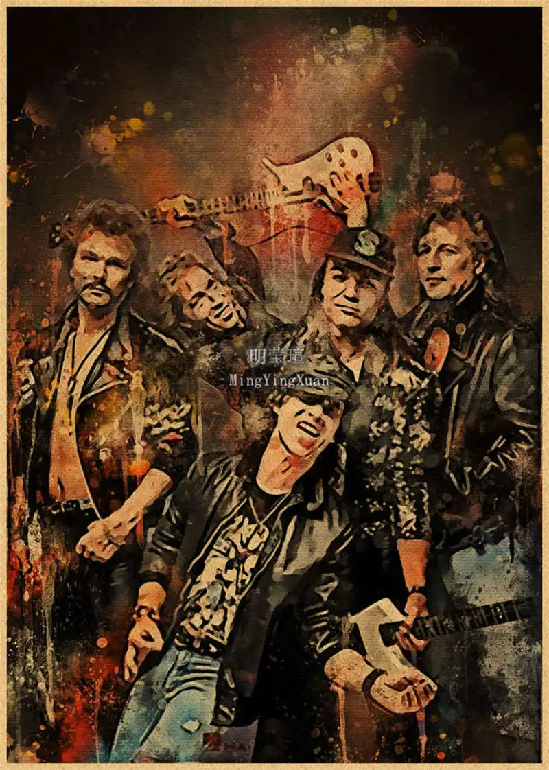 Scorpions Band Poster Wall Art  Posters Decoration Art Poster Personalized Gift Modern Family bedroom Painting - Sun Studio