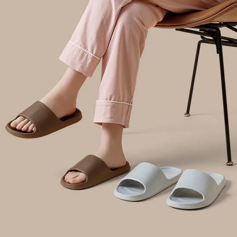 Summer NEW Slippers For Men Women Eva Soft Bottom Slippers Indoor House Slides Flat Sandals Outdoor Beach Shoes Man Flip Flops - Sun Studio