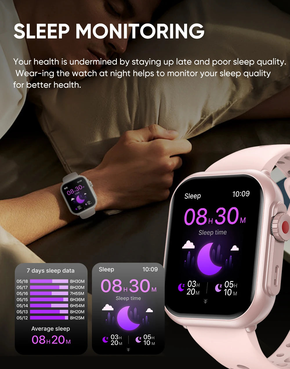 2025 New 1000mAh Battery Smart Watch For Men Women Bluetooth Call Heart Rate Monitor Watches IP68 Waterproof Sports Smartwatches - Sun Studio