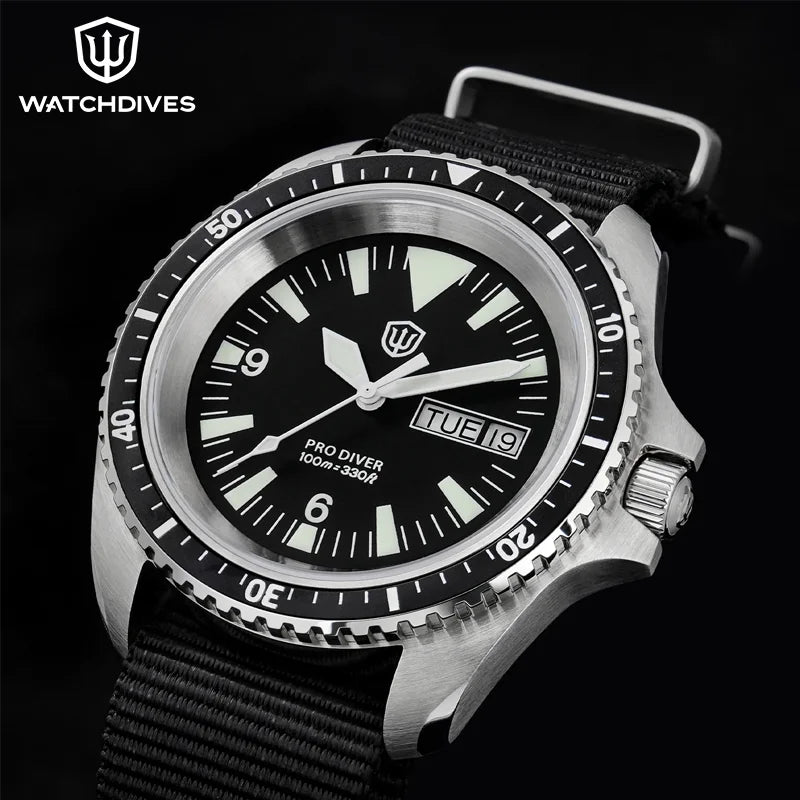 Watchdives WD1980 V3 Luxury Watch VH31 Scanning Quartz Movement AR Coating Sapphire Glass 10Bar Waterproof Men's Watches - Sun Studio