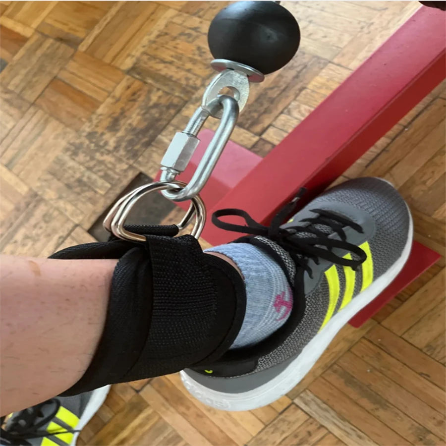Gym Ankle Straps Double D-Ring Adjustable Neoprene Padded Cuffs Ankle Weight Leg Training Brace Support Sport Safety Abductors - Sun Studio