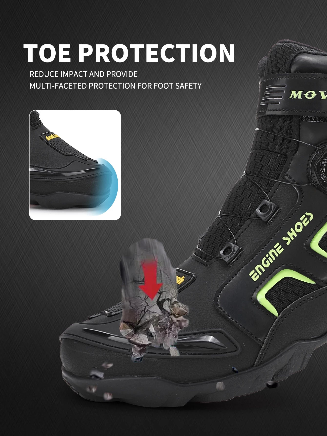 Motorcycle Riding Shoes Men's Breathable Leather Boots Casual Comfortable Slip-On Ankle Boots for Urban Cycling - Sun Studio