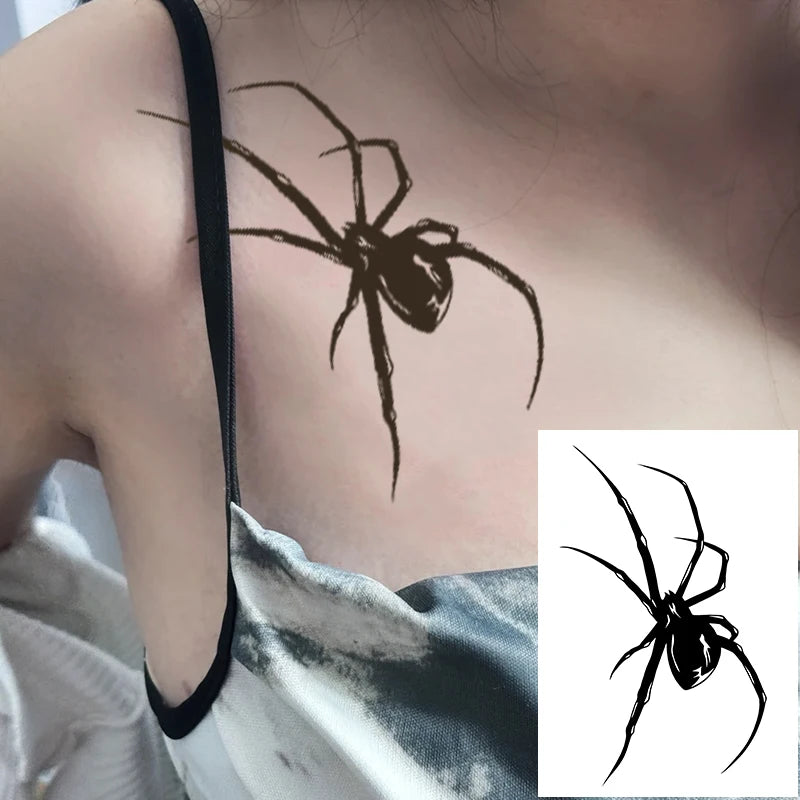 Spider Waterproof Temporary Tattoo Stickers, Long-lasting Waterproof for One to Two Weeks, For Arm, Leg. - Sun Studio