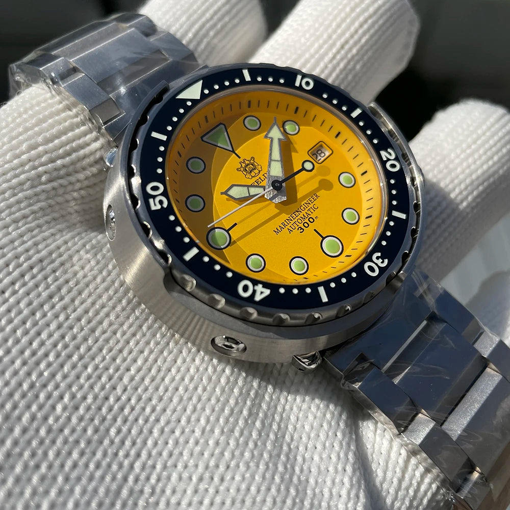 STEELDIVE SD1975 Luxury Automatic Watches Men Dive Watch 30Bar Waterproof Luminous Clock Sapphire Mirror Mechanical Wristwatch - Sun Studio