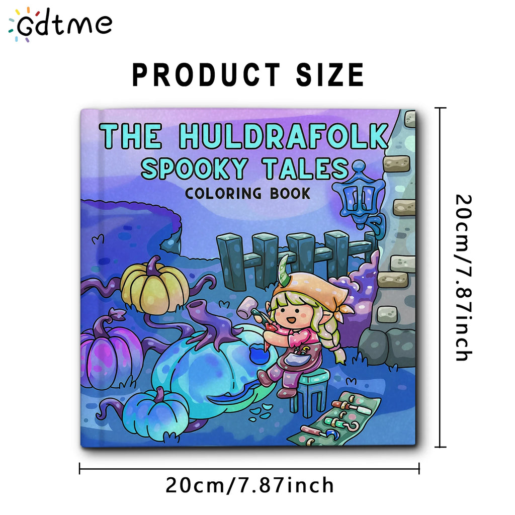 THE SPOOKY TALES Bold-easy Patterns Coloring Book for Adults Cute Drawing Book Perfect Gift for Party and Birthday - Sun Studio