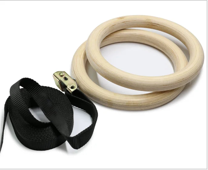 Birch Fitness Rings High Load-Bearing Adjustable Home Gymnastics Exercise Equipment Stamping Pull up Rings Wooden - Sun Studio