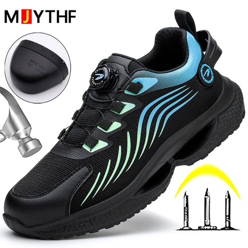 2026 Security Safety Shoes Men Rotating Button Work Sneakers Indestructible Shoes Puncture-Proof-men Sport Shoes Steel Toe Boots - Sun Studio