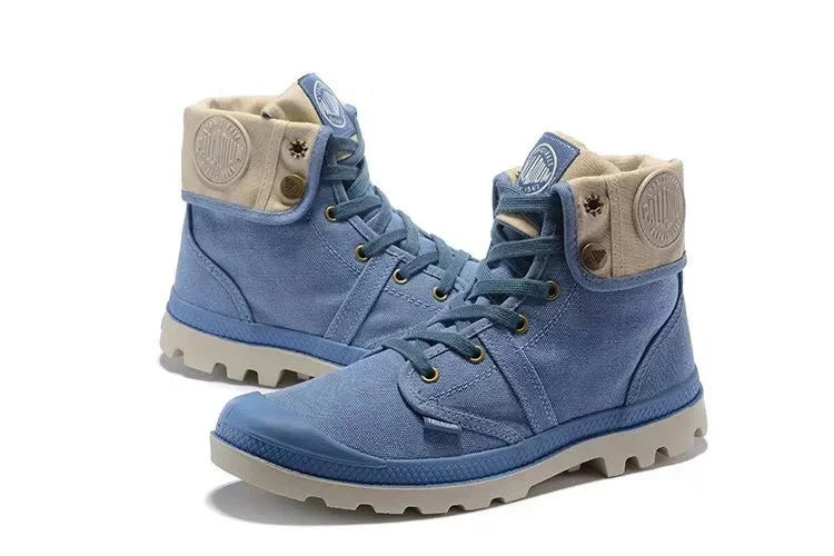 PALLADIUM Pallabrouse Dark Brown Sneakers Men/Women High-top Army Leisure Ankle boots Canvas Casual Shoes Anti-Slip Shoes 36-45 - Sun Studio