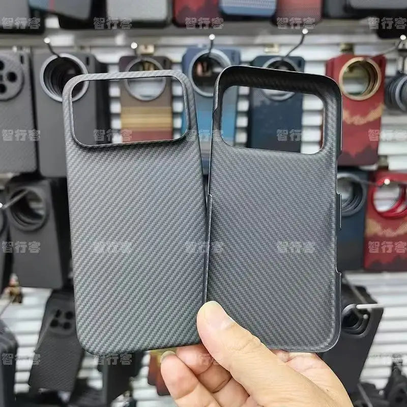 Real Carbon Fiber Phone Case for iPhone 17 Pro Mobile Ultra Slim Tough Cover Aramid Fiber for Iphone17 Pro Cover Carbon Fiber - Sun Studio