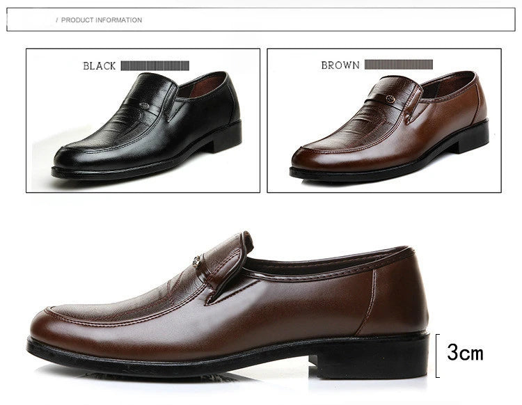 2024 New Leather Shoes for Men High Quality Business Men Dress Shoes comfortable Flats Oxford Breathable Men Party Wedding Shoes - Sun Studio