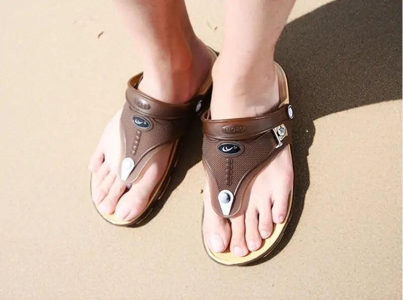 Summer Sandals Men Slippers Outdoor Beach Casual Shoes Zapatos De Hombre Indoor Durable Anti Slip Peep Toe New - Sun Studio