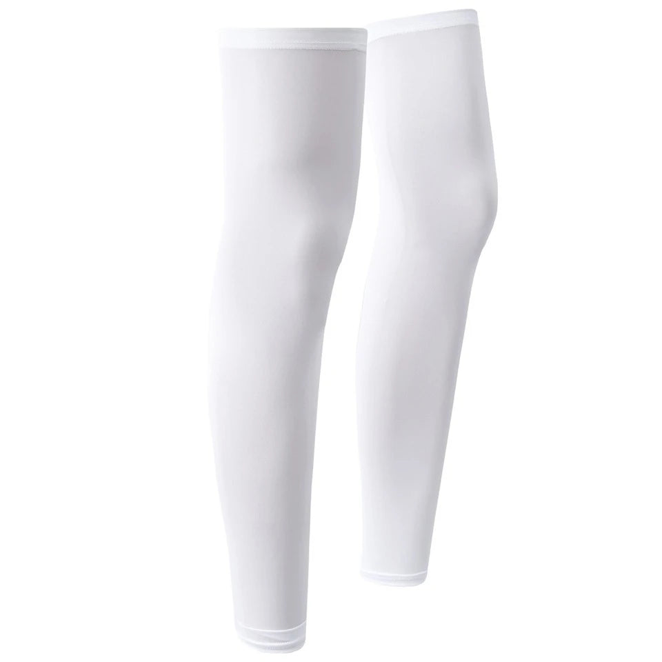 1Pair Summer Ice Thread Extended Leg Covers Thin And Breathable Knee Pads Silicone Anti-slip Sun Protection Leg Covers Cycling - Sun Studio