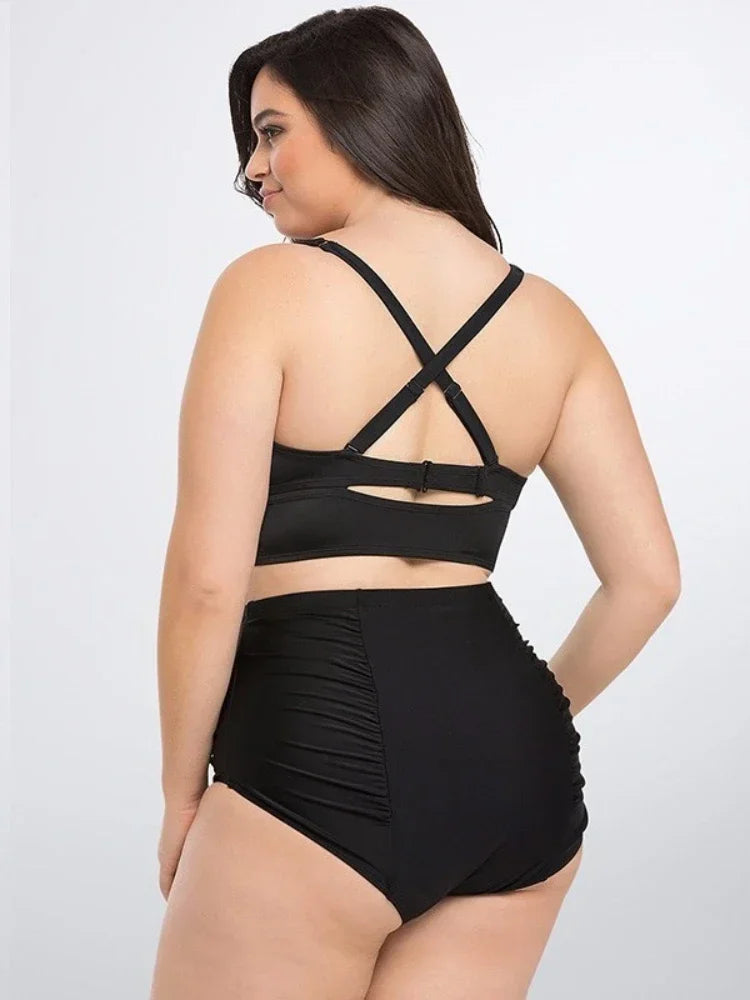 New Sexy Plus Size Swimwear Push Up Bikini High Waist Swimsuit Women Female Oversize Beach Wear Bathing Suit 2024  Mujer 5XL - Sun Studio