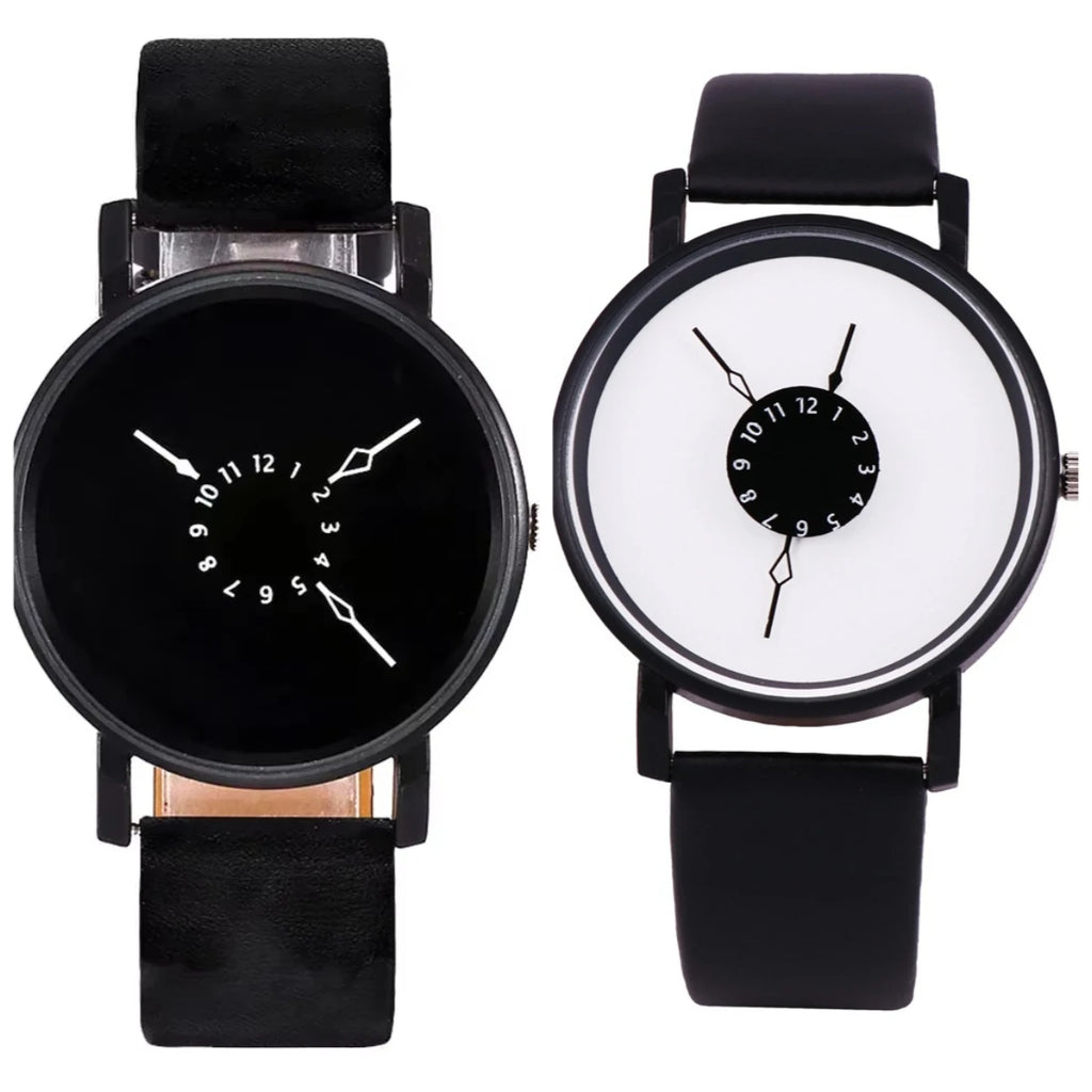 Couple Casual Quartz Watches Leather Band Strap Watch Analog Wrist Watch for Women Men Creative Digital Dial Clock Reloj Mujer - Sun Studio