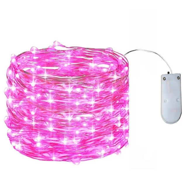 1-20M Led String Lights Copper Wire Starry Fairy Lights Battery Operated Lights for Bedroom Christmas Parties Wedding Decoration - Sun Studio