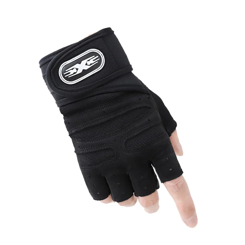 Gym Gloves for Men Women Fitness Weight Lifting Wristband Gloves Body Building Training Sports Exercise Cycling Glove Shockproof - Sun Studio