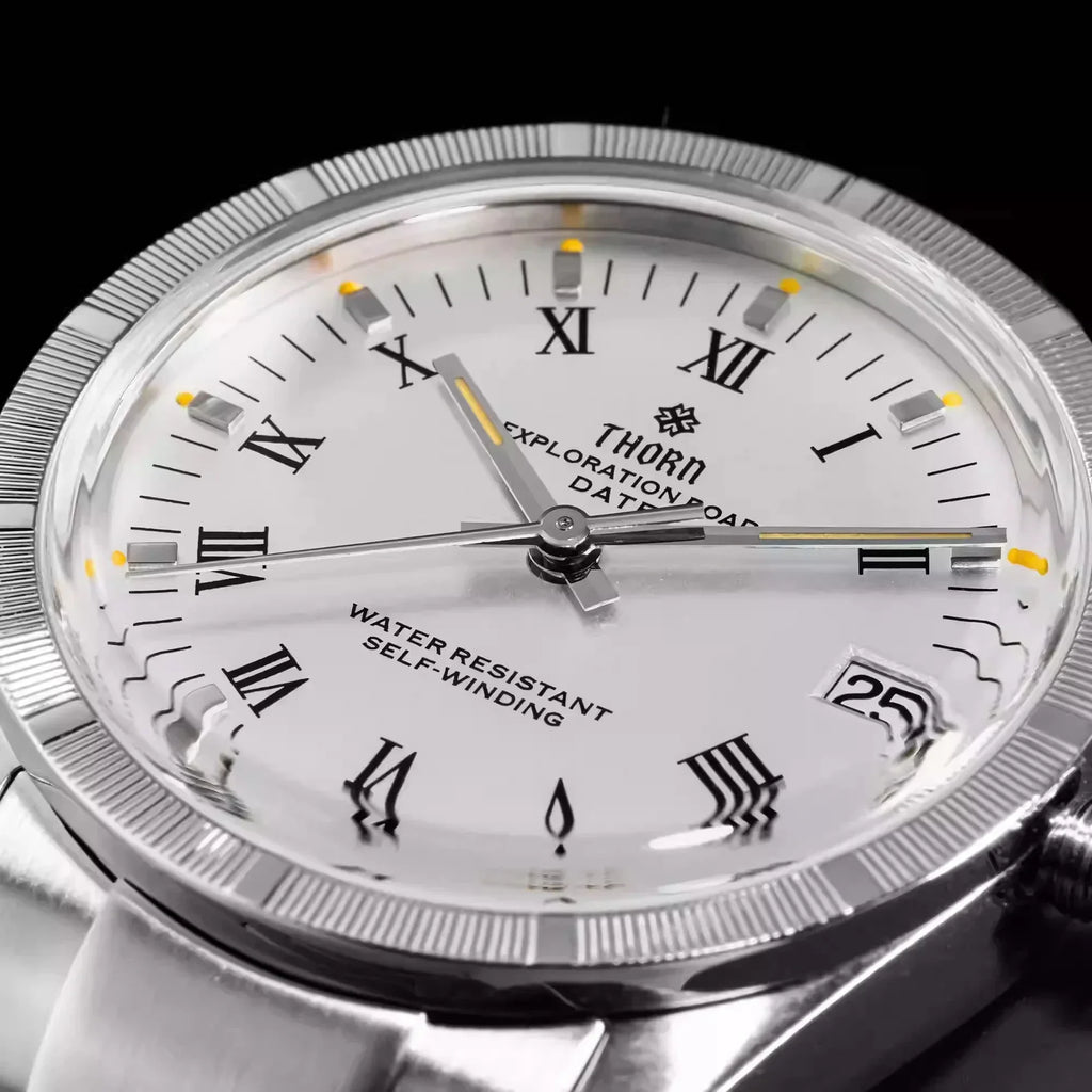 THORN T004 34mm Retro Men's Watch Automatic Movement Watch Hemisphere Sapphire Luminous 10Bar Waterproof Watches - Sun Studio