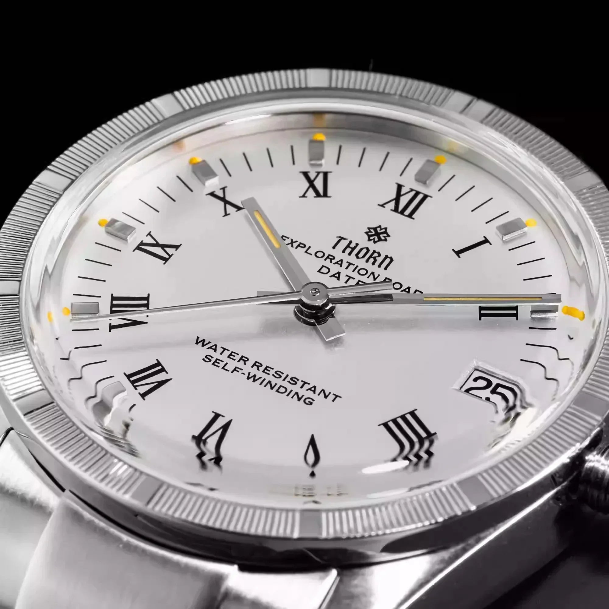 THORN T004 34mm Retro Men's Watch Automatic Movement Watch Hemisphere Sapphire Luminous 10Bar Waterproof Watches - Sun Studio