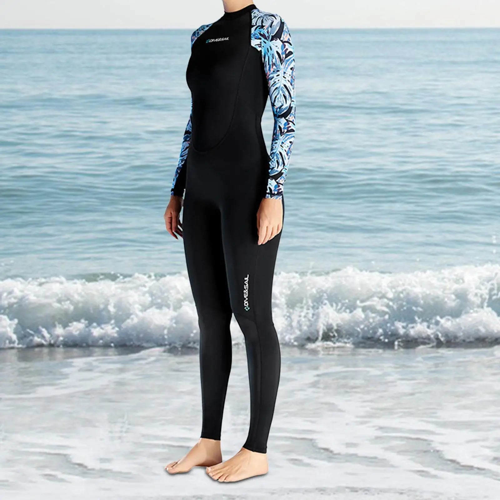 Woman Diver Diving Suit New Color stitching 3mm Surf Diving Equipment Long Sleeve Quick Dry Swimsuit Women Swimwear - Sun Studio