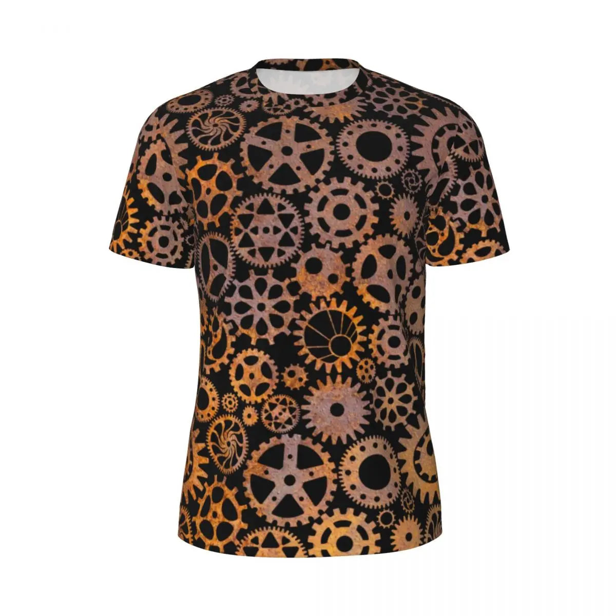 Gym T-Shirt für Männer Steampunk Design T-Shirts Mode wunderbare Uhrwerk Vintage Sommer Tees O-Ausschnitt Streetwear Design Tops